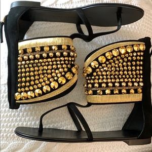 Beaded and studded Gladiator Sandals